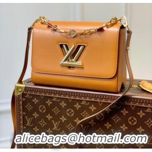 Cheap Design Louis Vuitton TWIST MM M20846 Gold Cipango Beige