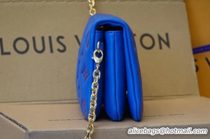 Good Taste Louis Vuitton POCHETTE COUSSIN M80742 blue