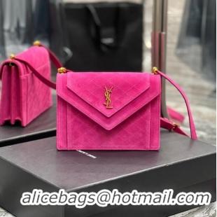 Unique Style SAINT LAURENT GABY MINI SATCHEL IN SUEDE 685574 MAGENTA PINK