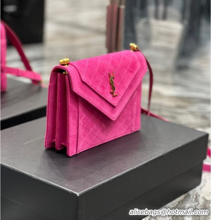 Unique Style SAINT LAURENT GABY MINI SATCHEL IN SUEDE 685574 MAGENTA PINK