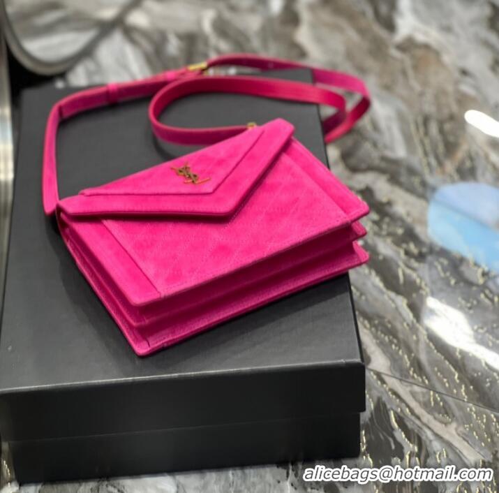 Unique Style SAINT LAURENT GABY MINI SATCHEL IN SUEDE 685574 MAGENTA PINK