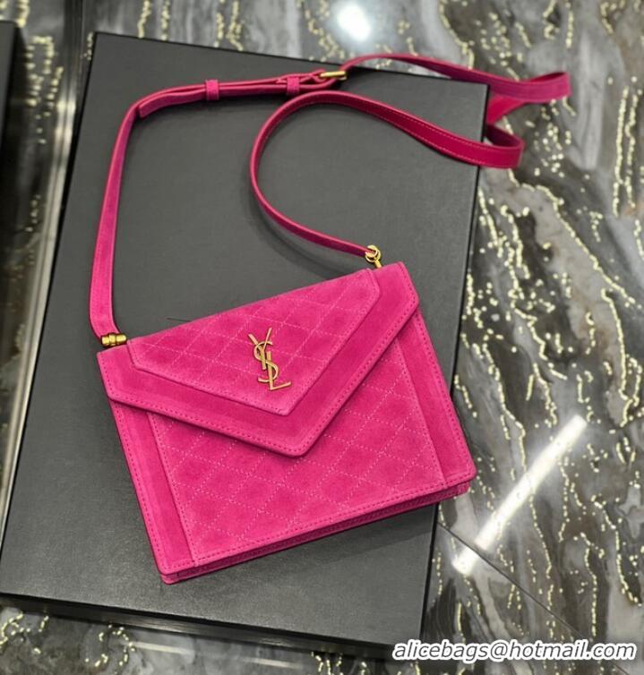 Unique Style SAINT LAURENT GABY MINI SATCHEL IN SUEDE 685574 MAGENTA PINK