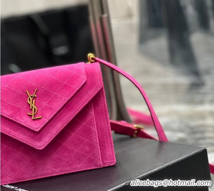 Unique Style SAINT LAURENT GABY MINI SATCHEL IN SUEDE 685574 MAGENTA PINK