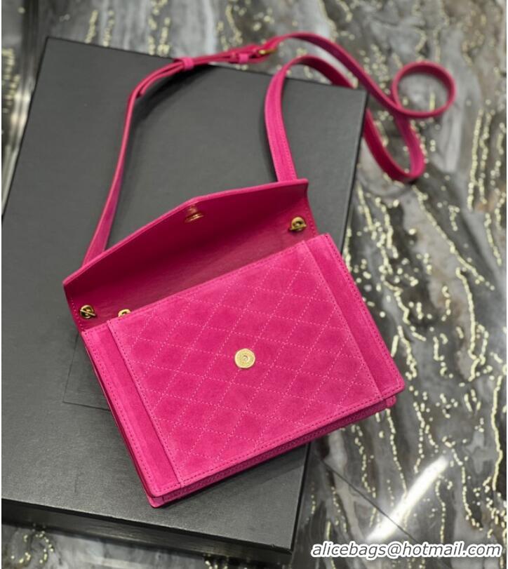 Unique Style SAINT LAURENT GABY MINI SATCHEL IN SUEDE 685574 MAGENTA PINK