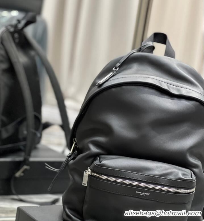 Top Quality SAINT LAUREN CITY BACKPACK IN LEATHER SMOOTH LEATHER 534967 black