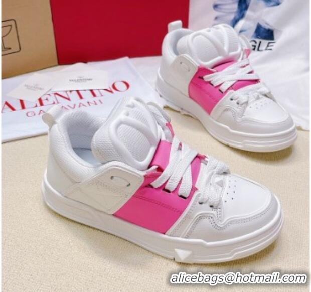 Charming Valentino Open Skate Calfskin Sneakers Neon Pink 2072063