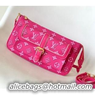 Top Grade Louis Vuitton Maxi Multi Pochette Accessoires Shoulder Bag in Monogram Canvas M46161 Fuchsia Pink 2022