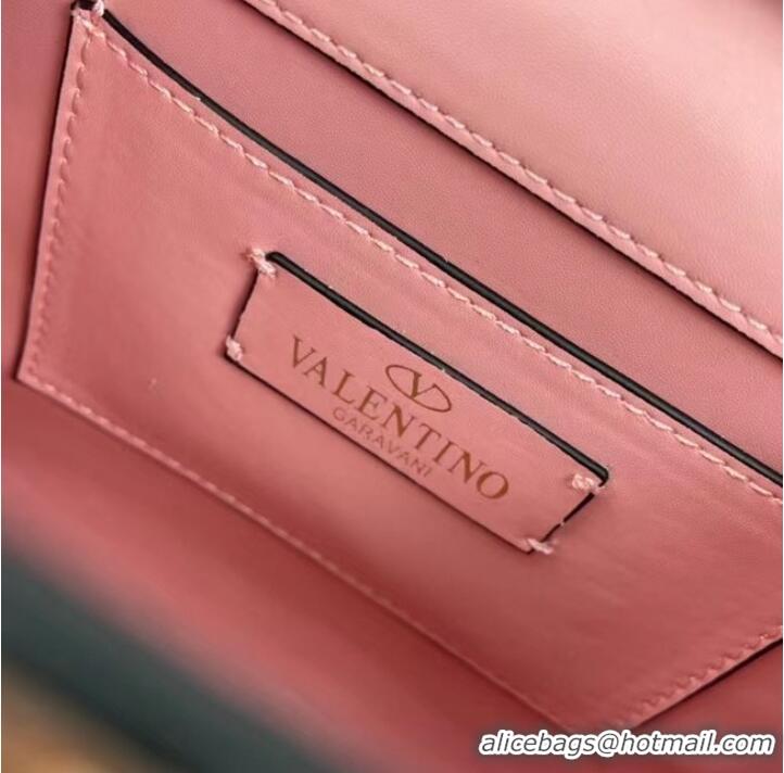 Top Quality VALENTINO GARAVANI VSLING Shiny diamond Mini totebag XW2B1G9 pink&gold-Tone Metal