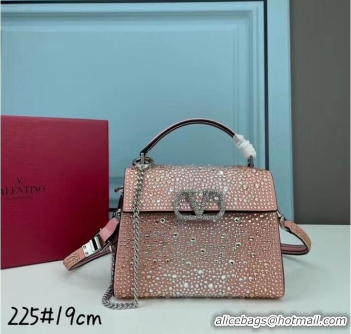 Good Product VALENTINO GARAVANI VSLING Shiny diamond Mini totebag XW2B1G9 pink&silver-Tone Metal