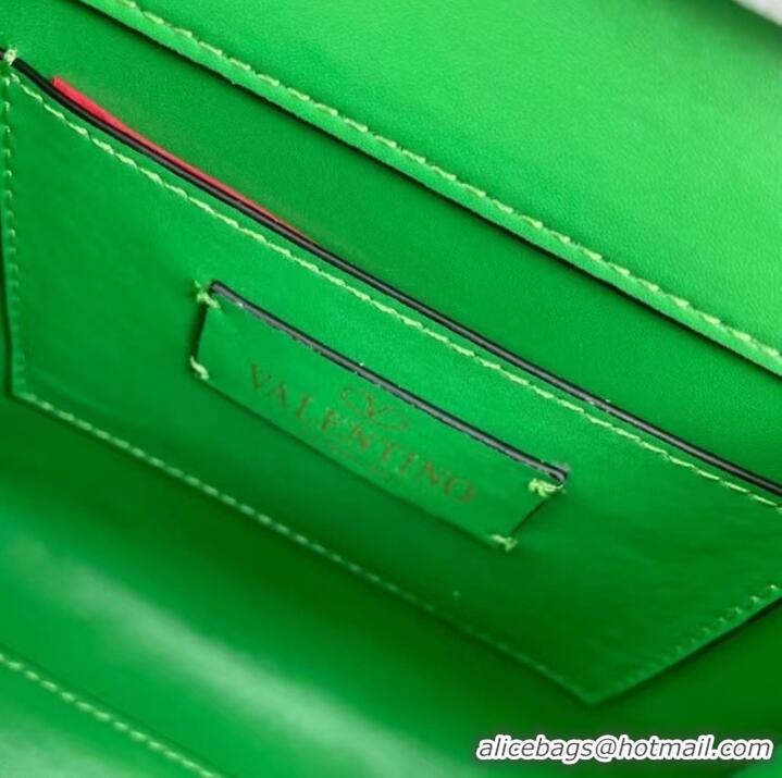 Discount VALENTINO GARAVANI VSLING Shiny diamond Mini totebag XW2B1G9 green&silver-Tone Metal