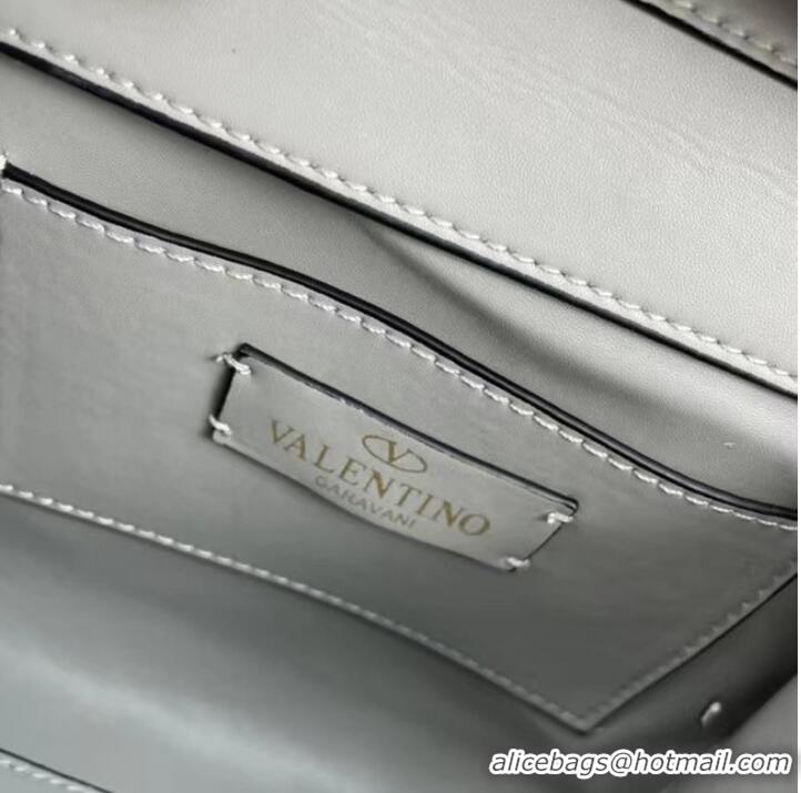 New Style VALENTINO GARAVANI VSLING Shiny diamond Mini totebag XW2B1G9 silver&silver-Tone Metal