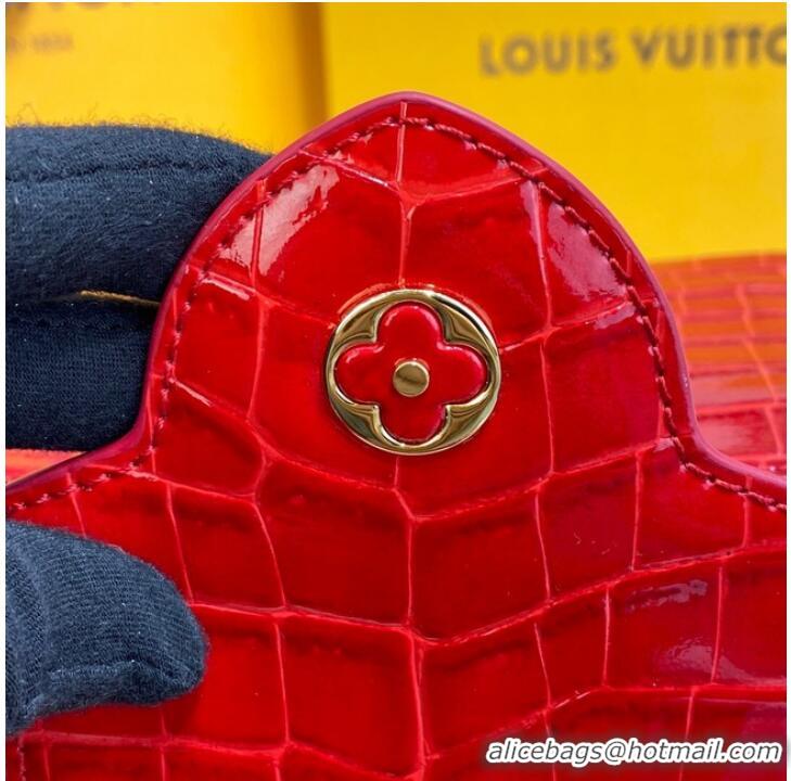 Buy Inexpensive Louis Vuitton crocodile skin CAPUCINES MINI M81190 red