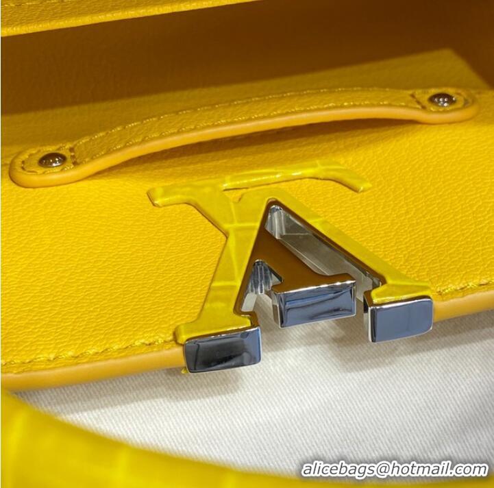 Top Quality Louis Vuitton crocodile skin CAPUCINES MINI M81190 yellow