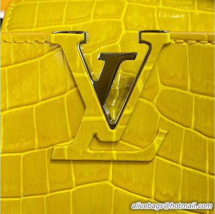 Top Quality Louis Vuitton crocodile skin CAPUCINES MINI M81190 yellow