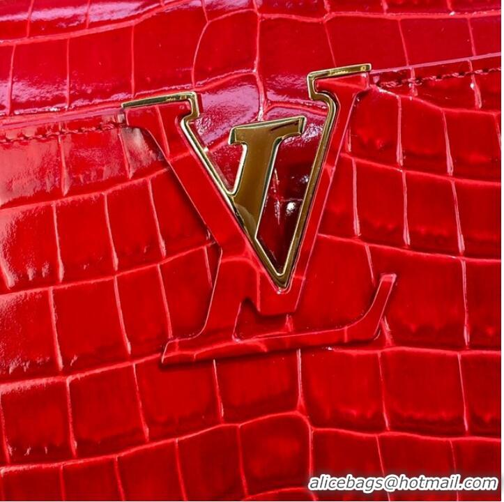 Super Quality Louis Vuitton crocodile skin CAPUCINES M48866 red