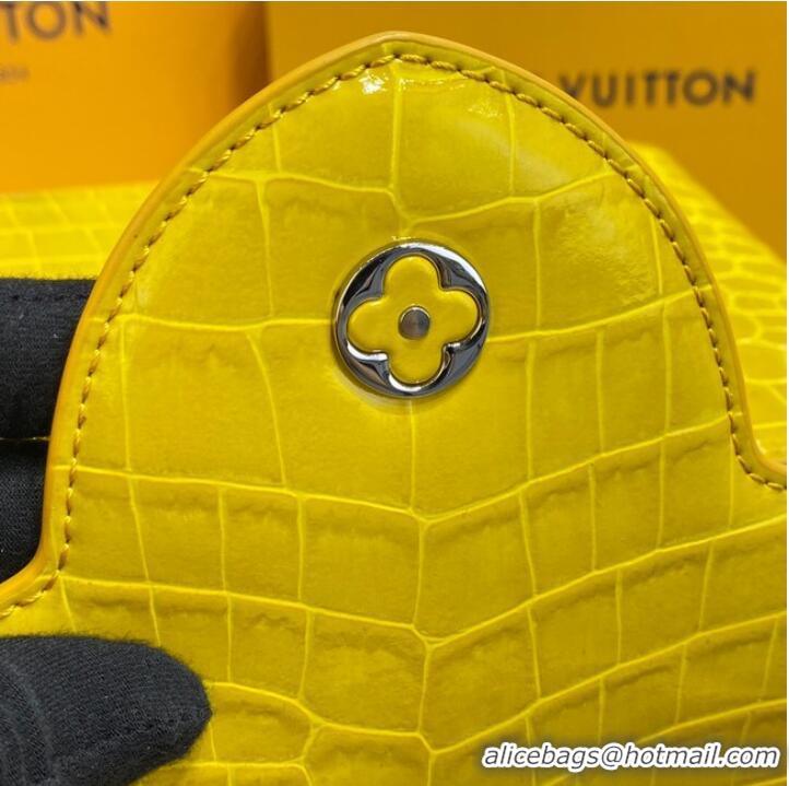 Top Quality Louis Vuitton crocodile skin CAPUCINES M48866 yelow