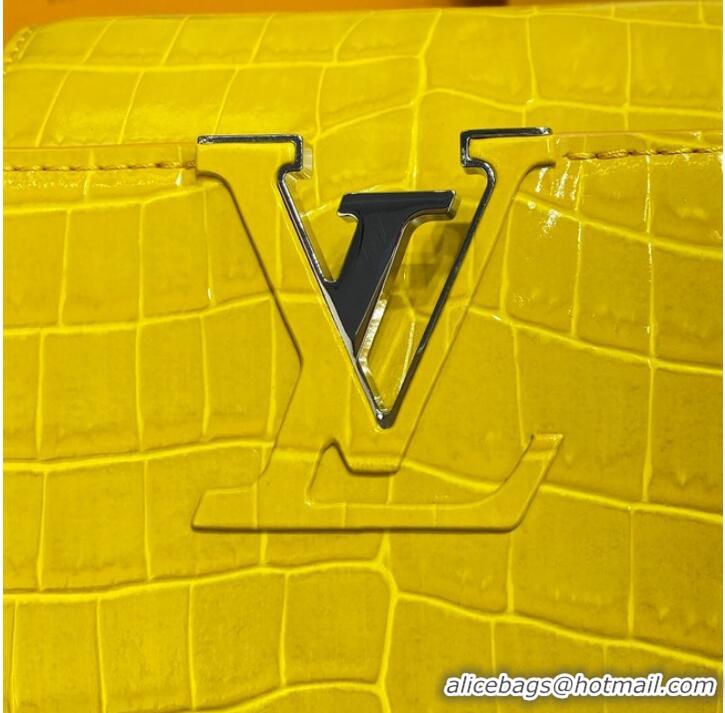 Top Quality Louis Vuitton crocodile skin CAPUCINES M48866 yelow