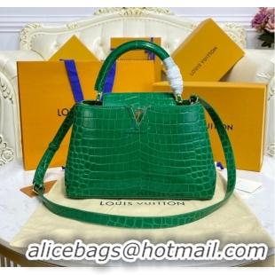 Reasonable Price Louis Vuitton crocodile skin CAPUCINES M48866 green