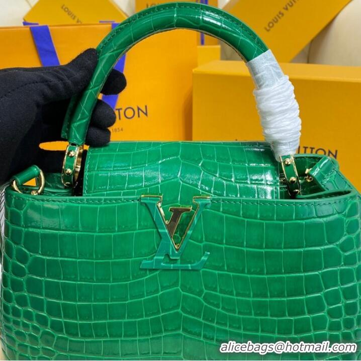 Reasonable Price Louis Vuitton crocodile skin CAPUCINES M48866 green