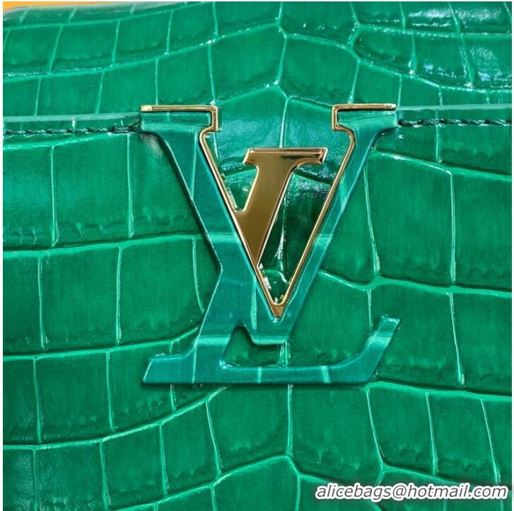 Reasonable Price Louis Vuitton crocodile skin CAPUCINES M48866 green