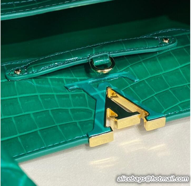 Reasonable Price Louis Vuitton crocodile skin CAPUCINES M48866 green