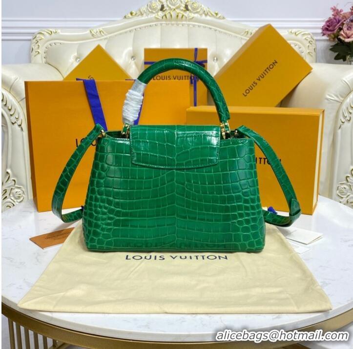 Reasonable Price Louis Vuitton crocodile skin CAPUCINES M48866 green