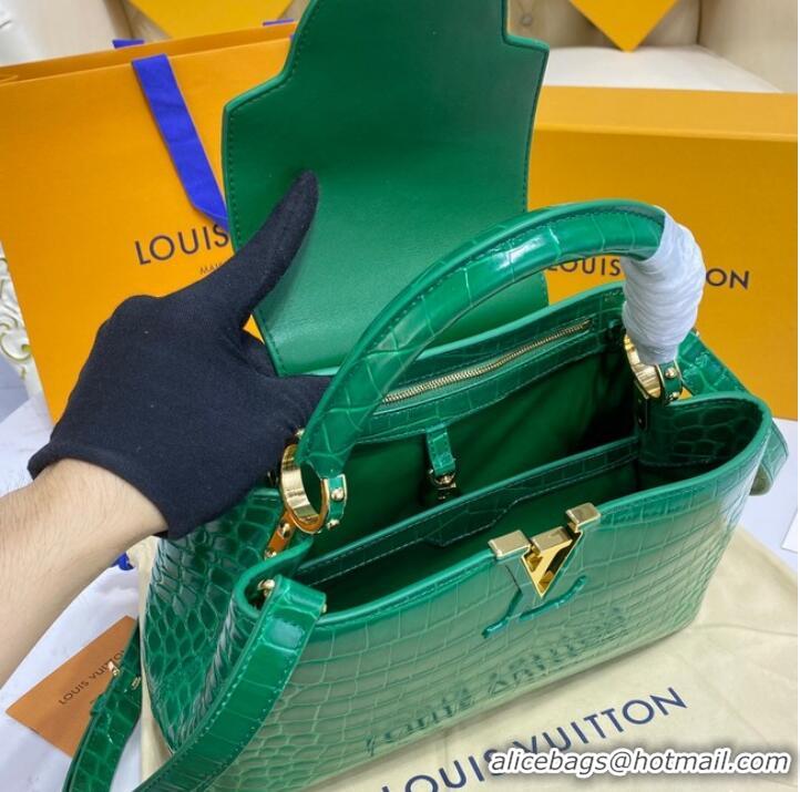 Reasonable Price Louis Vuitton crocodile skin CAPUCINES M48866 green