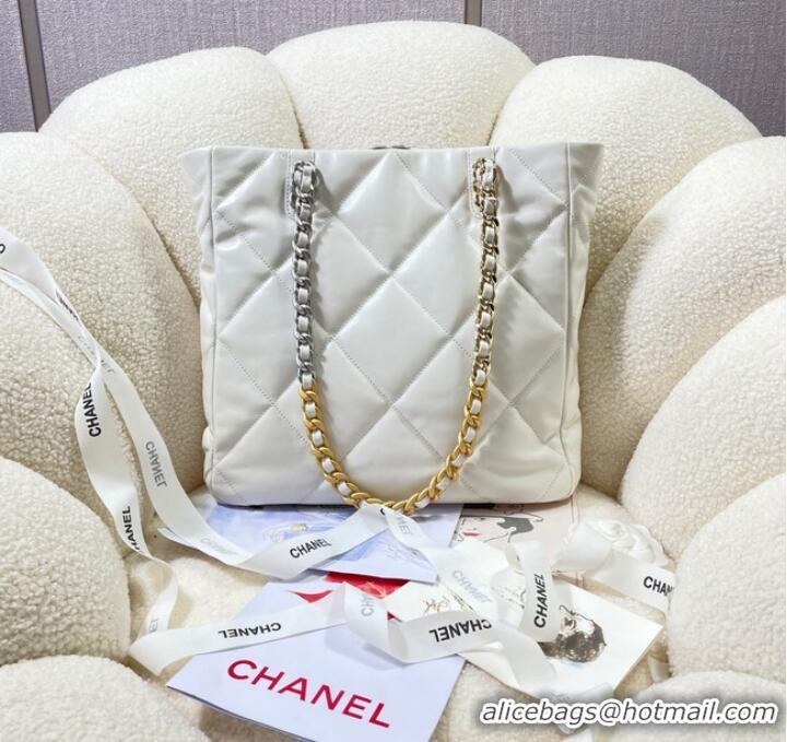 Buy Fashionable CHANEL 19 SHOPPING BAG AS3519 white