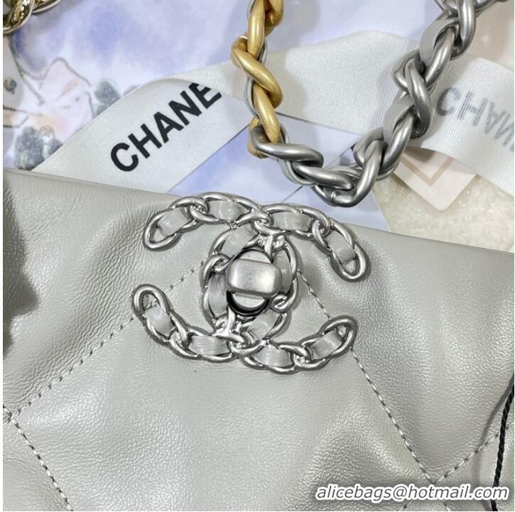 Buy Fashionable CHANEL 19 SHOPPING BAG AS3519 light gray