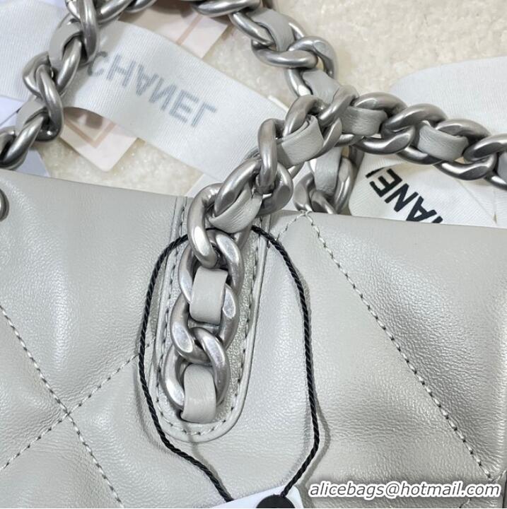 Buy Fashionable CHANEL 19 SHOPPING BAG AS3519 light gray