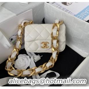 Well Crafted CHANEL MINI FLAP BAG AS3213 white