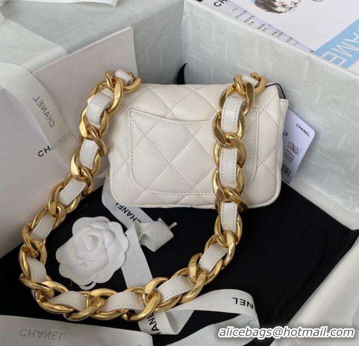 Well Crafted CHANEL MINI FLAP BAG AS3213 white