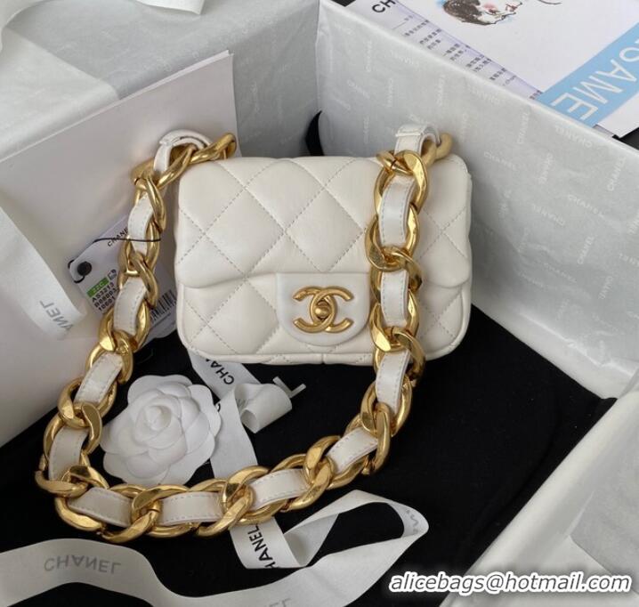 Well Crafted CHANEL MINI FLAP BAG AS3213 white