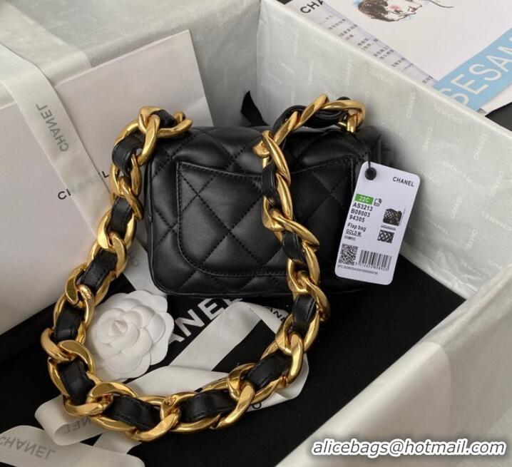 Top Design CHANEL MINI FLAP BAG AS3213 black