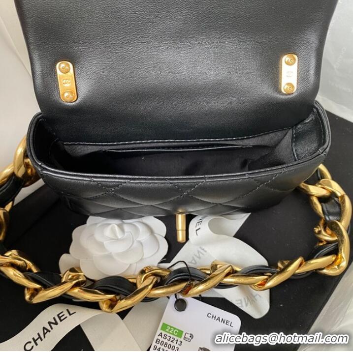 Top Design CHANEL MINI FLAP BAG AS3213 black