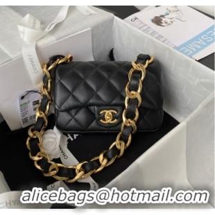 Reasonable Price CHANEL FLAP BAG AS3214 black