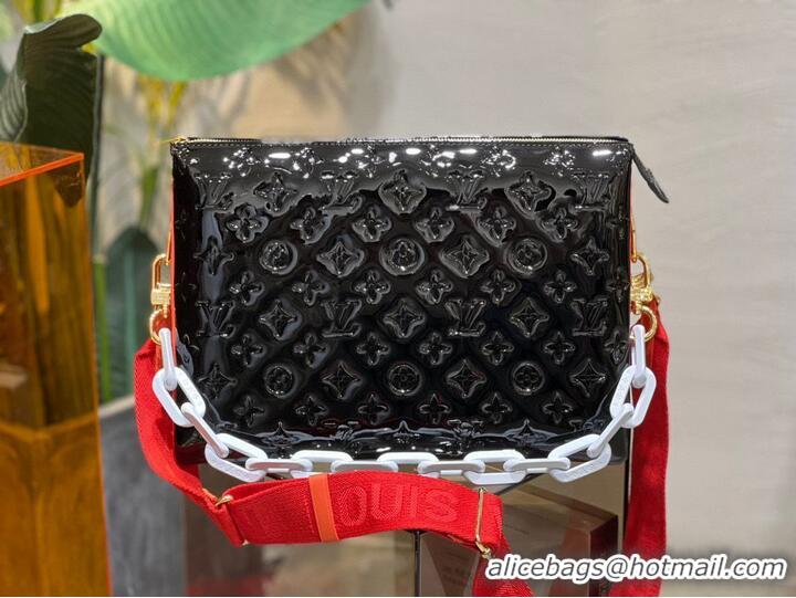 Top Design Louis Vuitton Original patent leather COUSSIN MM M20369 Black