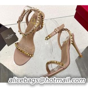 Best Product Valentino Rockstud No Limit Nappa Sandals 90MM Heel Nude 0824075