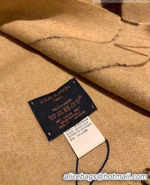 Top Grade Louis Vuitton Cashmere THE ULTIMATE Scarf M76382 Beige 2022