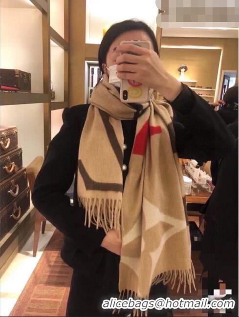 Top Grade Louis Vuitton Cashmere THE ULTIMATE Scarf M76382 Beige 2022