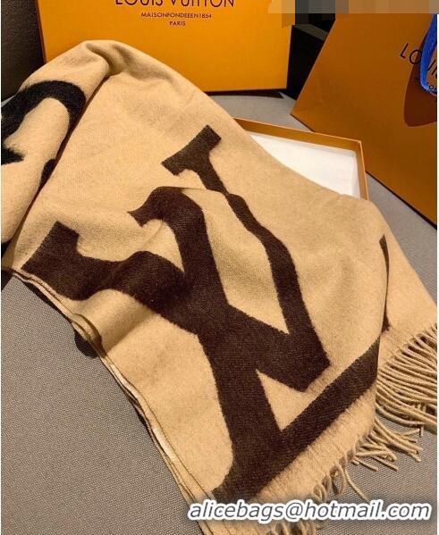 Top Grade Louis Vuitton Cashmere THE ULTIMATE Scarf M76382 Beige 2022