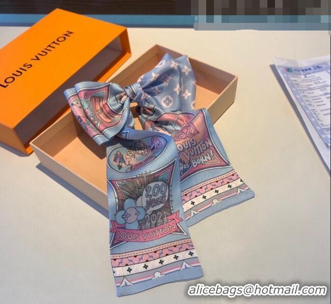 Buy Fashionable Louis Vuitton Silk Bandeau Scarf 5x120cm LV2234 Blue 2022