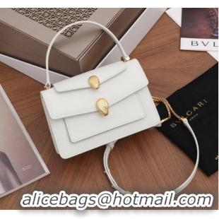 Reasonable Price Bvlgari Serpenti Forever leather small crossbody bag B21076 White