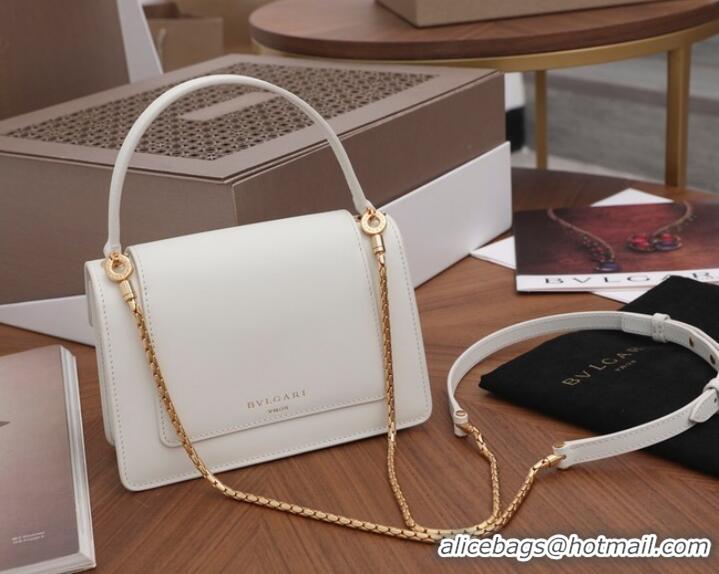 Reasonable Price Bvlgari Serpenti Forever leather small crossbody bag B21076 White