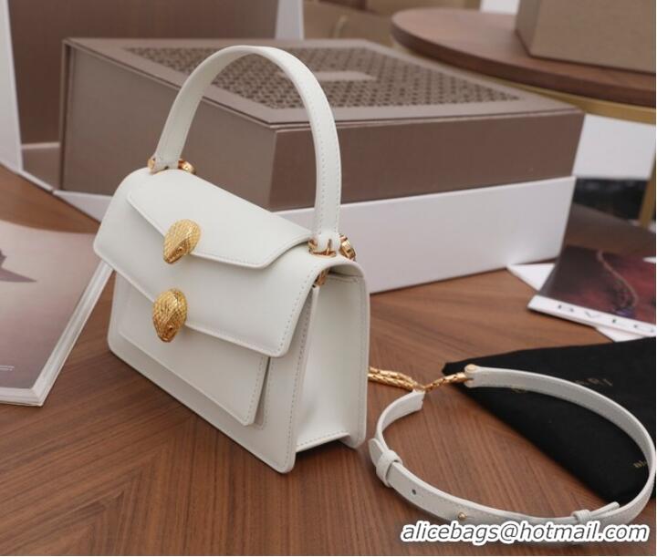 Reasonable Price Bvlgari Serpenti Forever leather small crossbody bag B21076 White