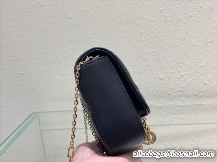 Inexpensive LADY DIOR PHONE POUCH Cannage Lambskin S0977O black