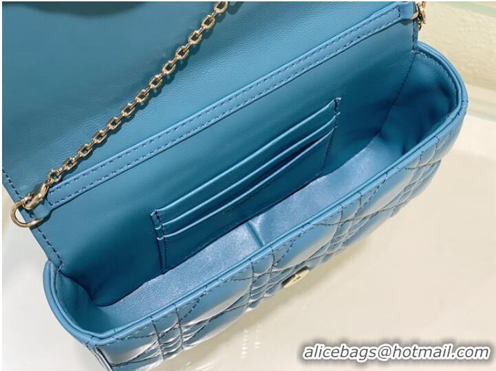 Top Quality LADY DIOR PHONE POUCH Cannage Lambskin S0977O Cloud Blue