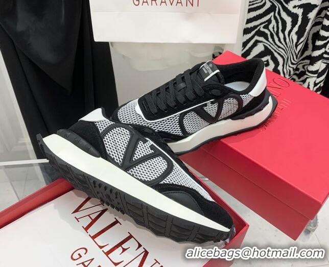 Best Price Valentino Lacerunner Mesh and Mesh Sneakers White/Black 090628