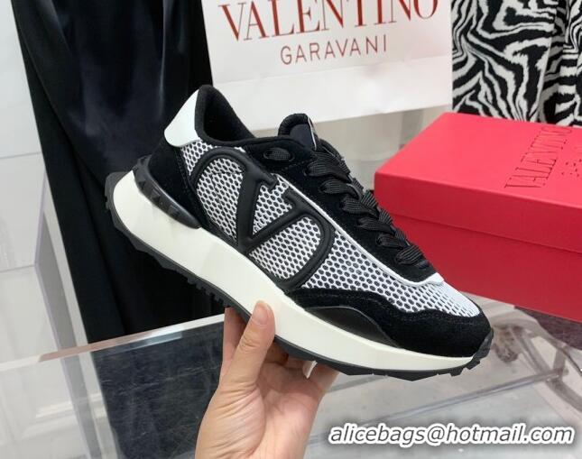 Best Price Valentino Lacerunner Mesh and Mesh Sneakers White/Black 090628