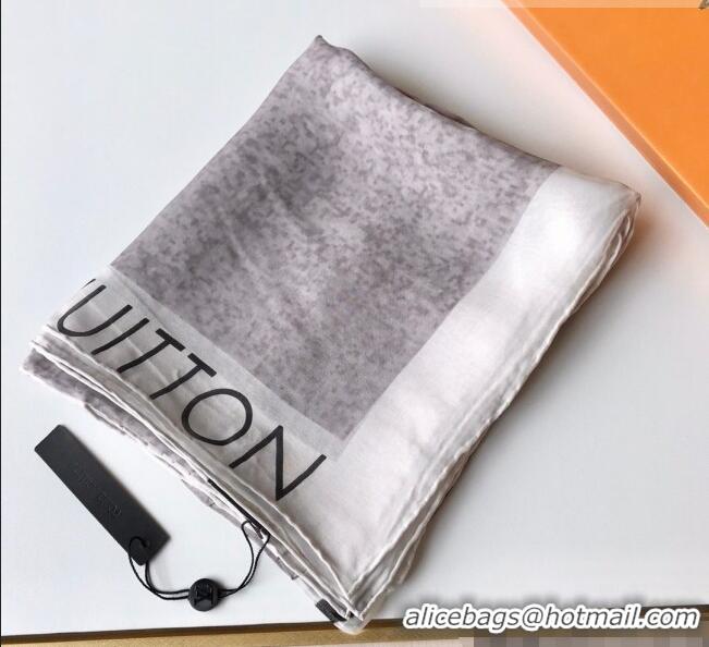 Shop Discount Louis Vuitton Silk Long Scarf 140x200cm LVS41311 Grey 2022